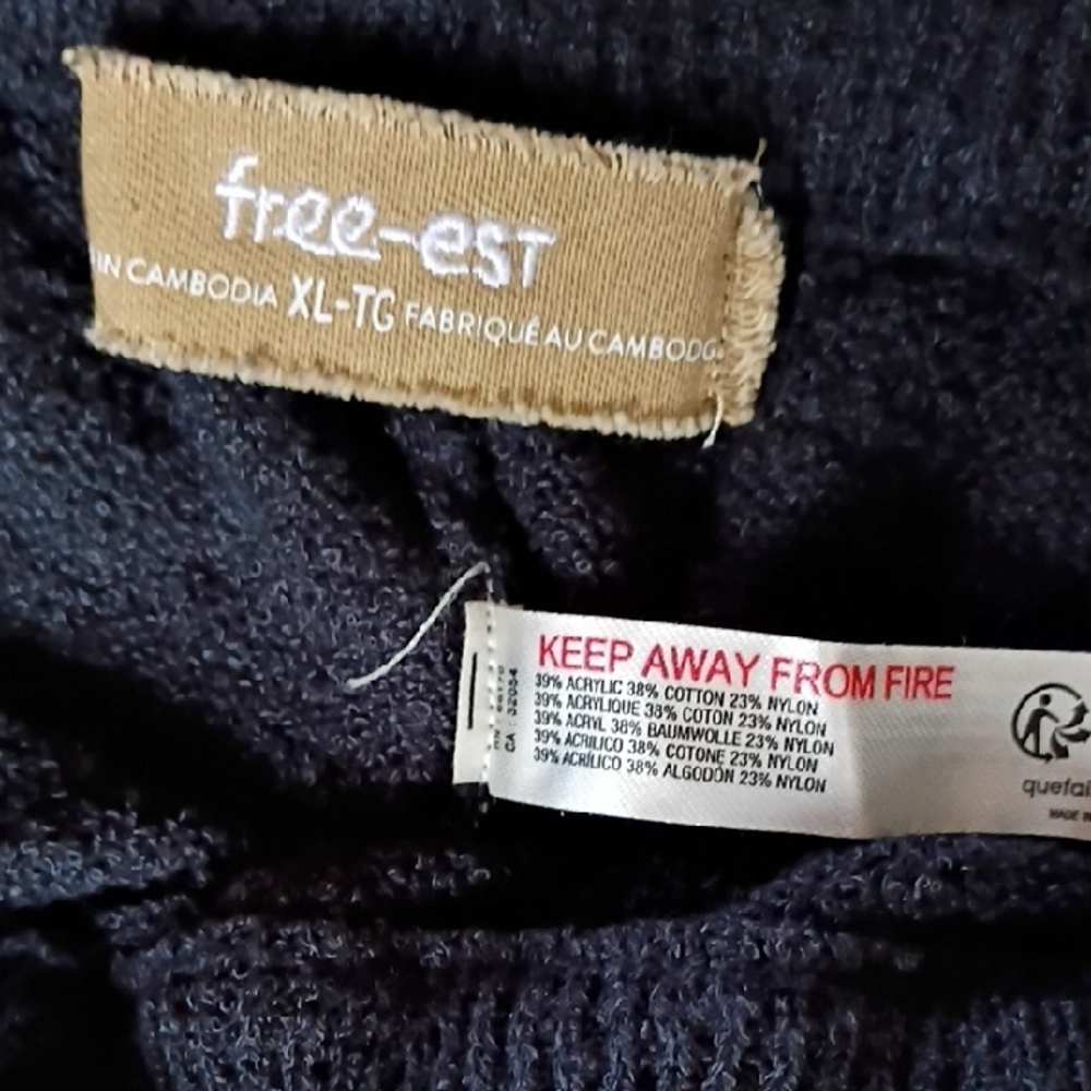 Fre People -free-East Women's Black Wide-Leg Beach Kats Pants Size XL - Picture 7 of 12